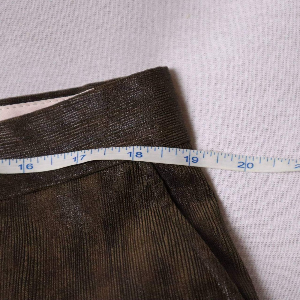 Giorgio Armani Le Collezioni Brown Coated Corduroy Pants Mens 38 Made in Italy - Picture 6 of 7